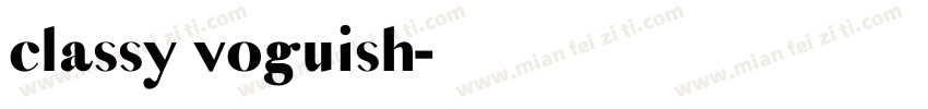 classy voguish字体转换